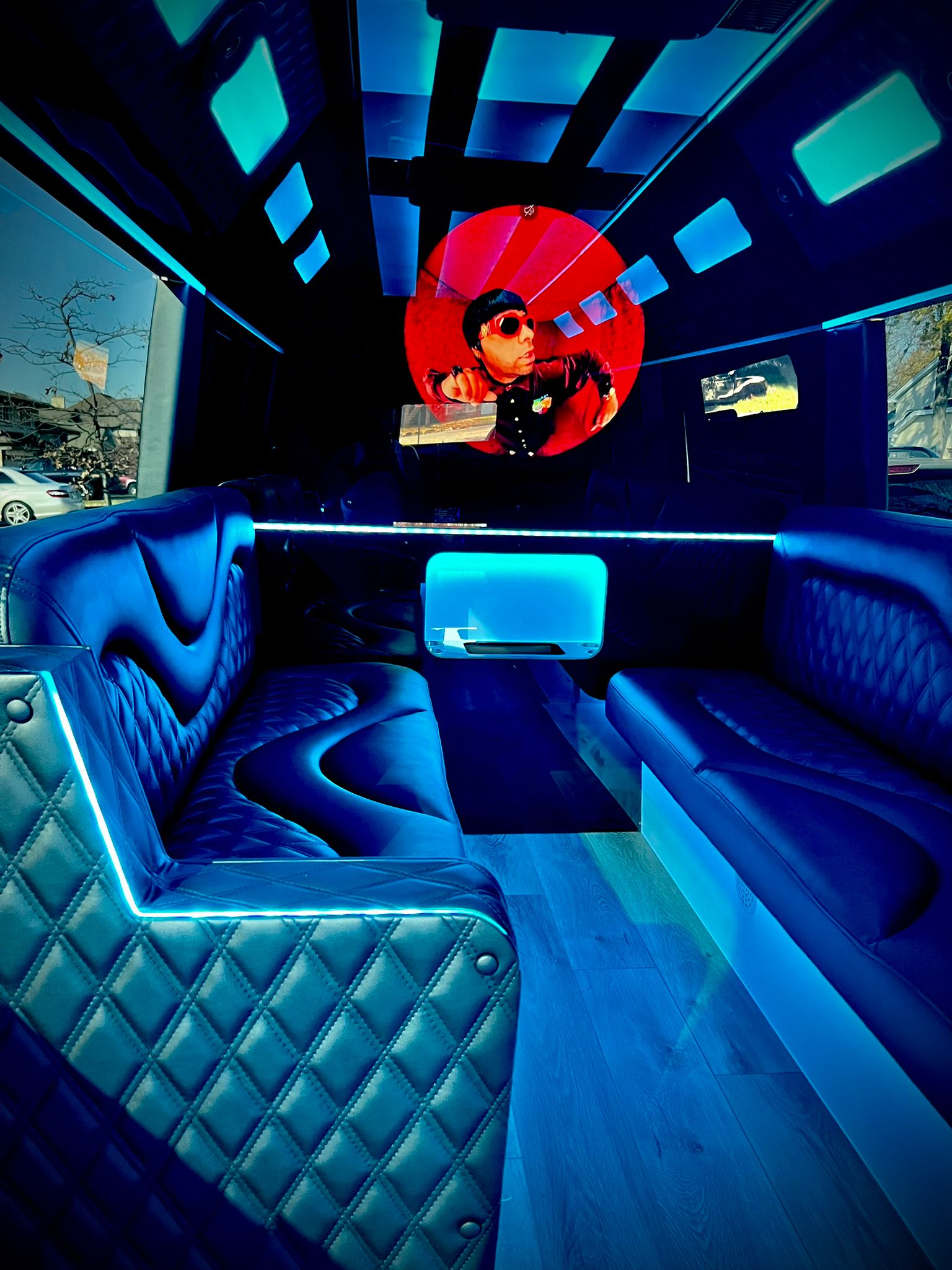 Neo Limo Service luxury party bus interior